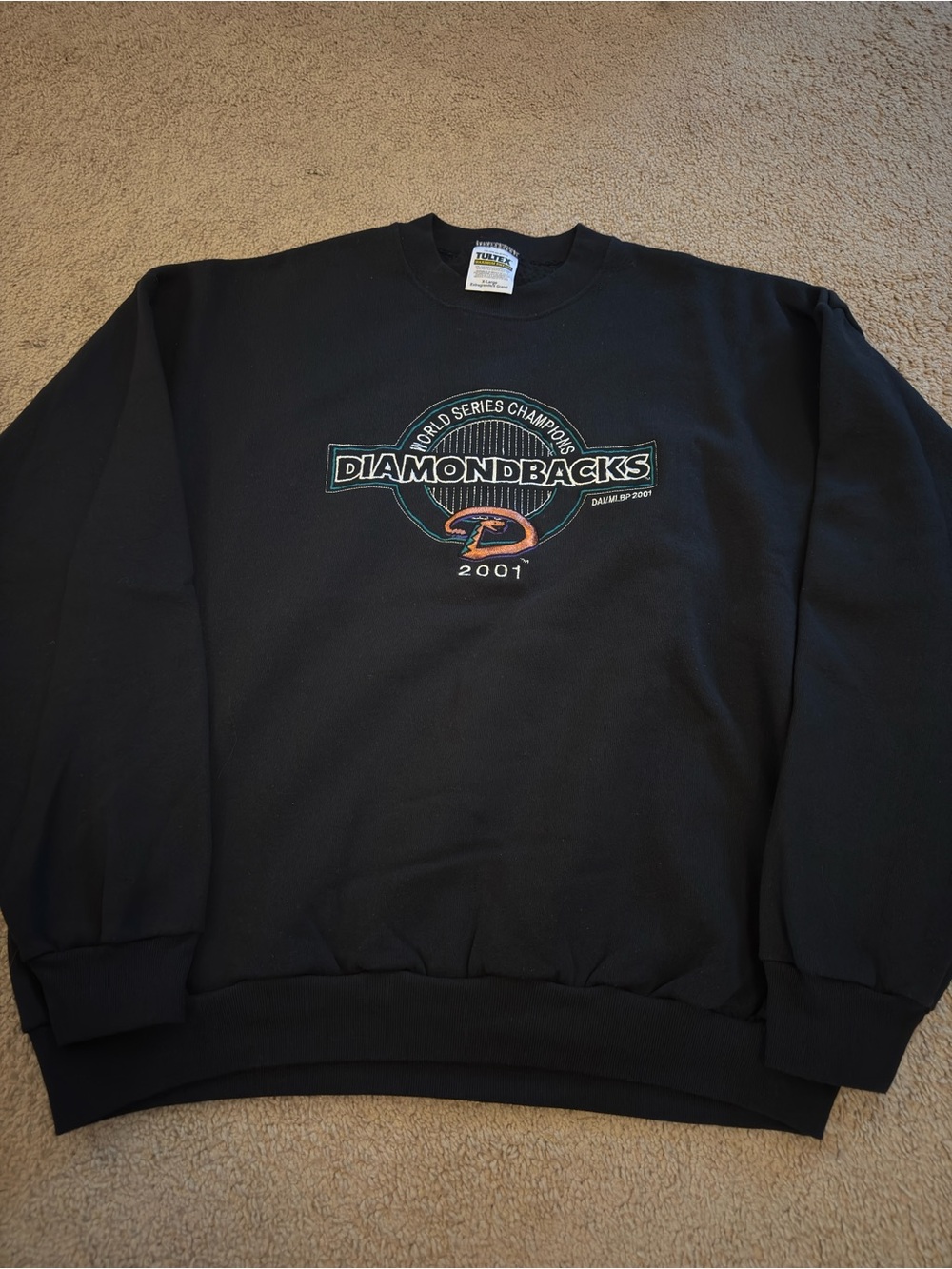 Vintage Tultex XL Arizona Diamondbacks 2001 World Series Crewneck Sweatshirt